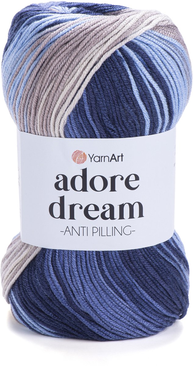 YarnArt Adore Dream – Anti-Pilling Acryl Garen met Kleurverloop – Zacht & Kleurvast – Ideaal voor Kleding en Accessoires - Kleur 1073