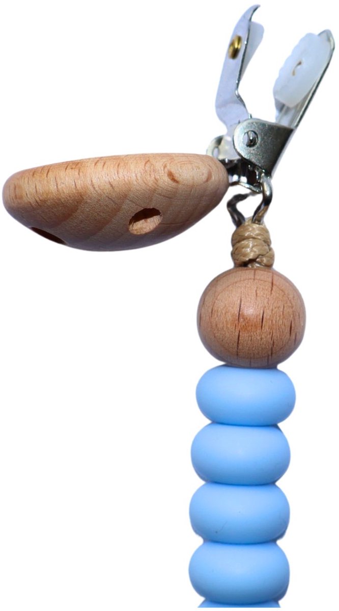 Zibbi Nordic Speenkoord Sky Blue - Luxe Siliconen Speenclip - BPA Vrij van Zibbi — afbeelding 5