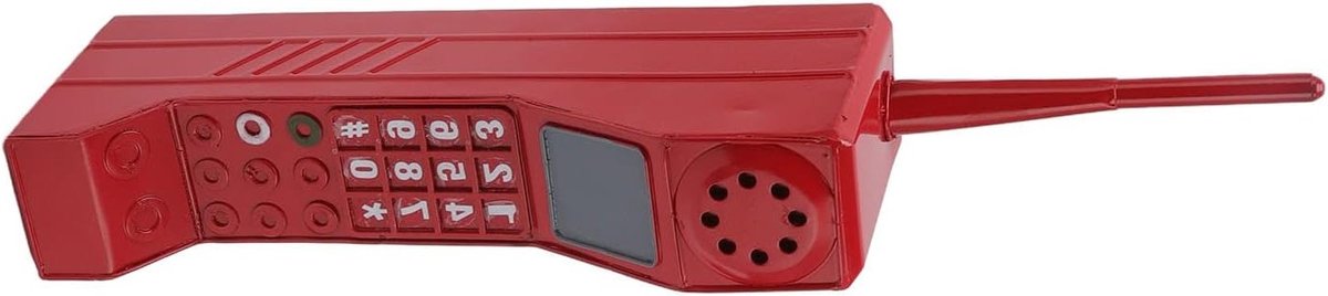 Retro mobiele telefoon ornament uit de jaren '90, vintage model, fotoproppen en decoratie, klassiek ontwerp, nostalgie