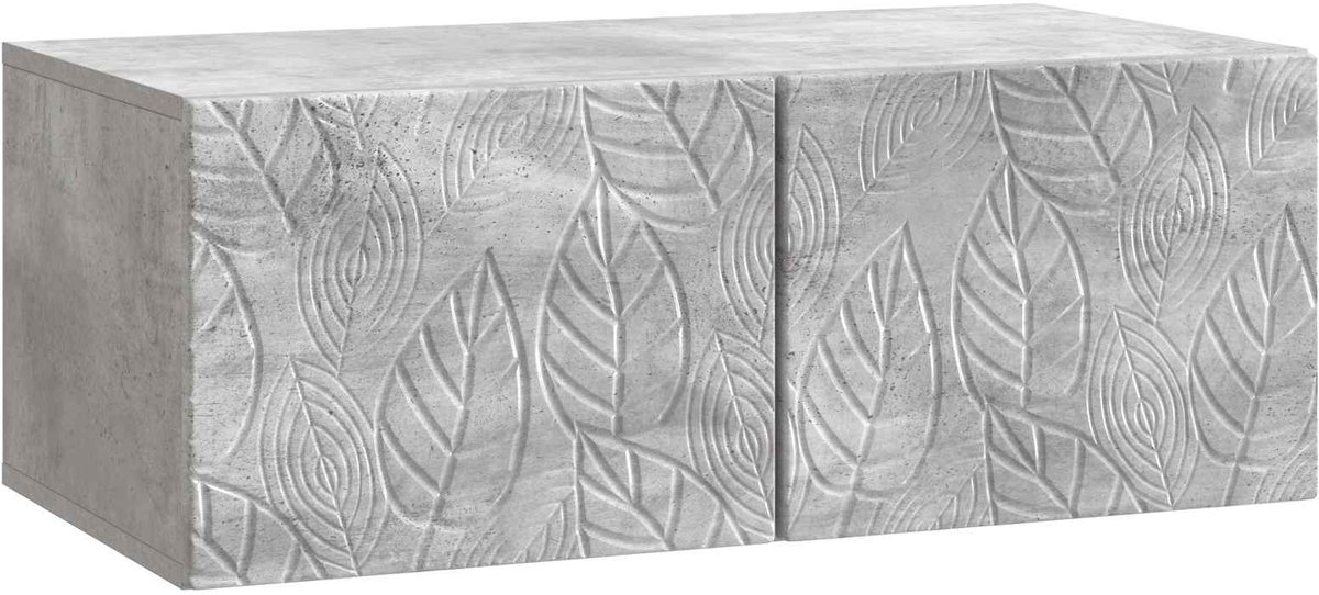 vidaXL - Wandmontage - TV-kast - 59,5 - x - 41 - x - 30 - cm - Betongrijs - Bewerkt - hout