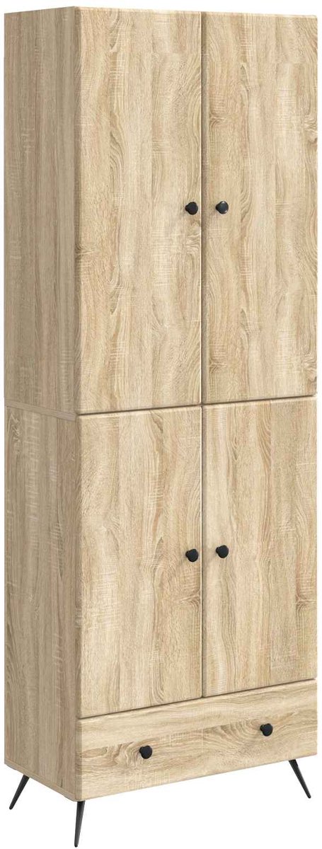 vidaXL Kast - Set - 2 - st - Sonoma - Eiken - Bewerkt - hout Sonoma eiken