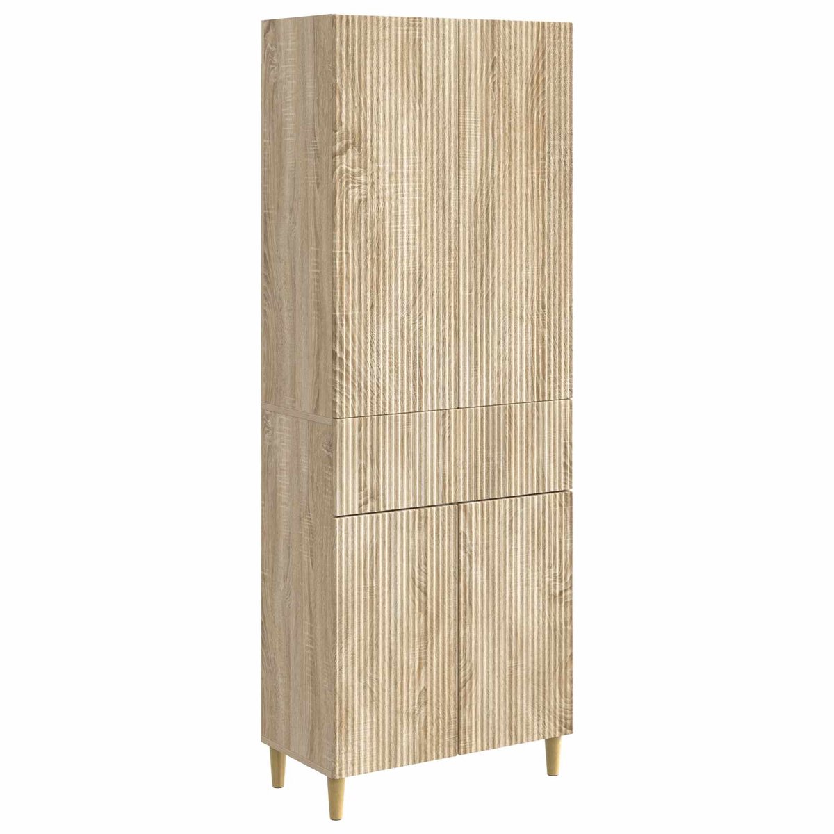 vidaXL Kast - Set - 2 - st - Sonoma - Eiken - Bewerkt - hout Sonoma Eiken