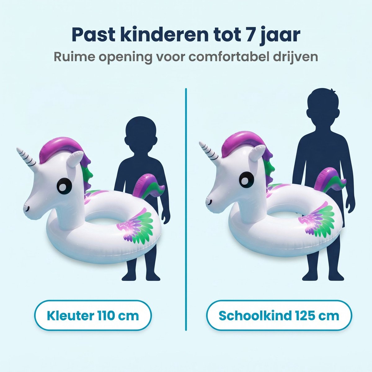 Cheqo® Zwemring Eenhoorn - Opblaasbaar Unicorn Zwemband voor Kinderen en Peuter - Waterspeelgoed voor Zwembad en Strand - Pool Float Ring - Buitenspeelgoed - Zomerspeelgoed voor Meisjes - Opblaasbare Zwemband - Strandspeelgoed - Zomerplezier – foto 3