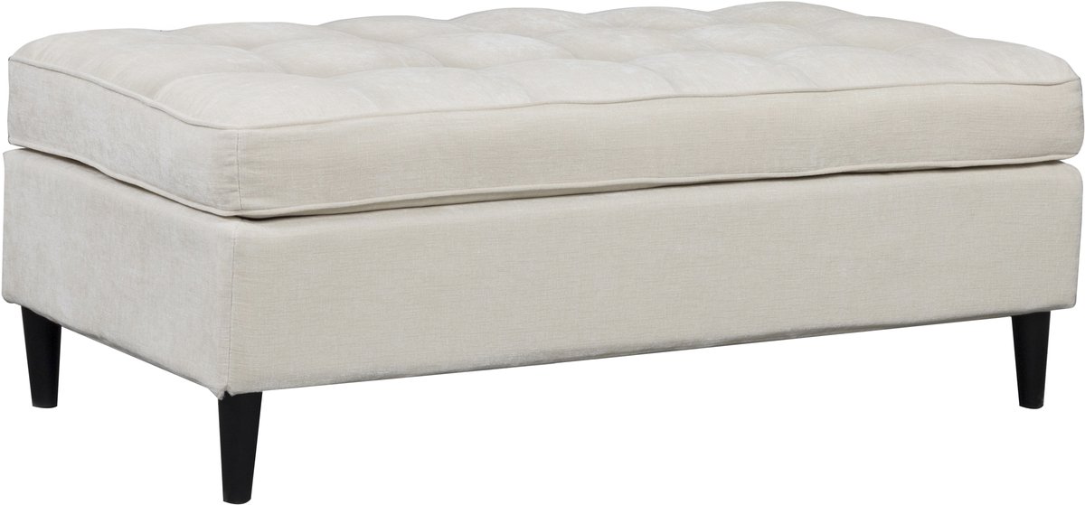 Lindhus-Pouf in chenille crème