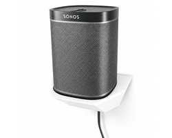 Sonos One Wandbeugel - Speaker Muurbeugel Voor Sonos One En One SL - Design Wall Mount Met Kabelmanagement - Minimalistische Audio Houder Voor Woonkamer Slaapkamer Keuken En Kantoor - Eenvoudige Montage Inclusief Schroeven - Wit