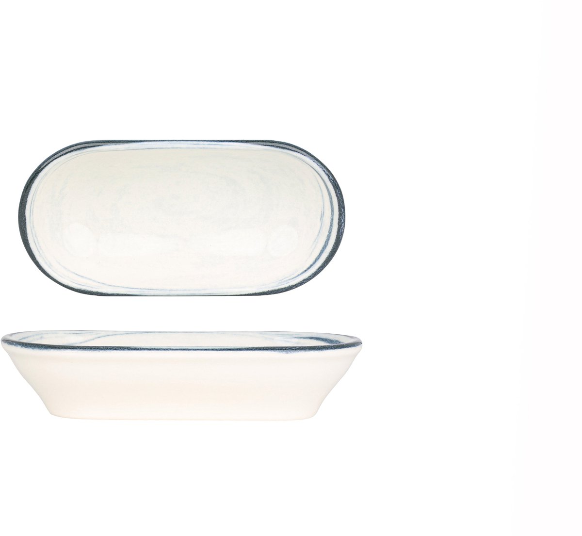 Kütahya Porselen Serveerschaal - Frame - Porselein - 20x10 cm - set van 2