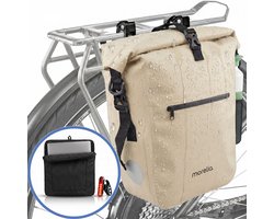 Morelia® Fietstas 100% Waterdicht ( 28 Liter Beige)