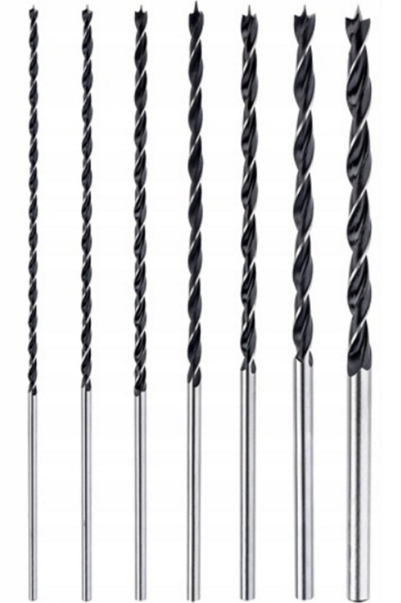 Houtborenset Lang 300mm - 4mm 5mm 6mm 7mm 8mm 10mm 12mm - Houtboorset Verlengd - Spiraalborenset - Diameter 4mm tm 12mm - L=300MM