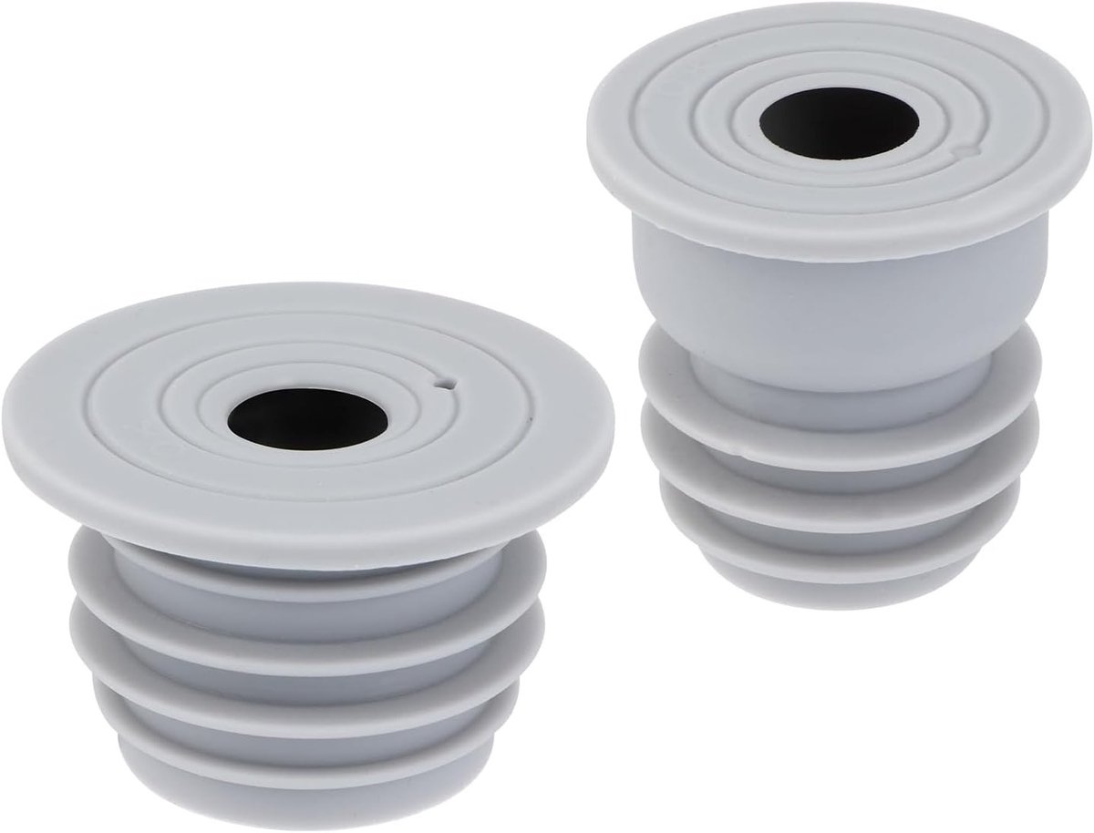 Efficiënte Afvoer met Silicone Ring voor Wasmachine - 2 Stuks Grijze Slangafdichting voor Keuken en Badkamer