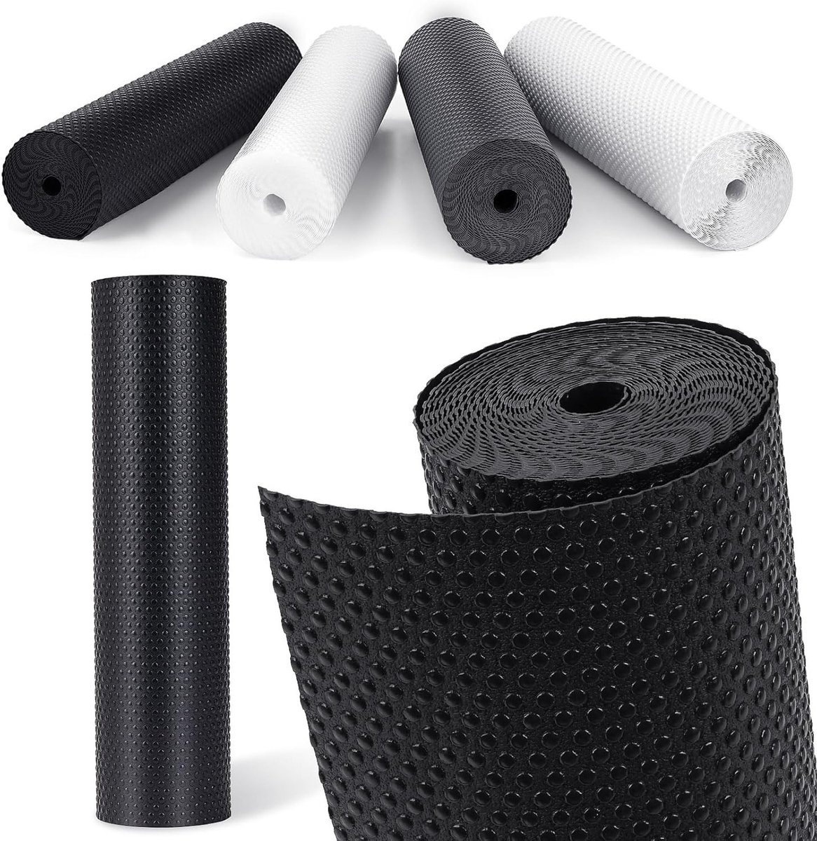 Anti-Stick Keuken Lade Mat, Waterdichte Antislip Mat voor Koelkast en Keukenorganizer (Zwart, 60cm x 610cm)