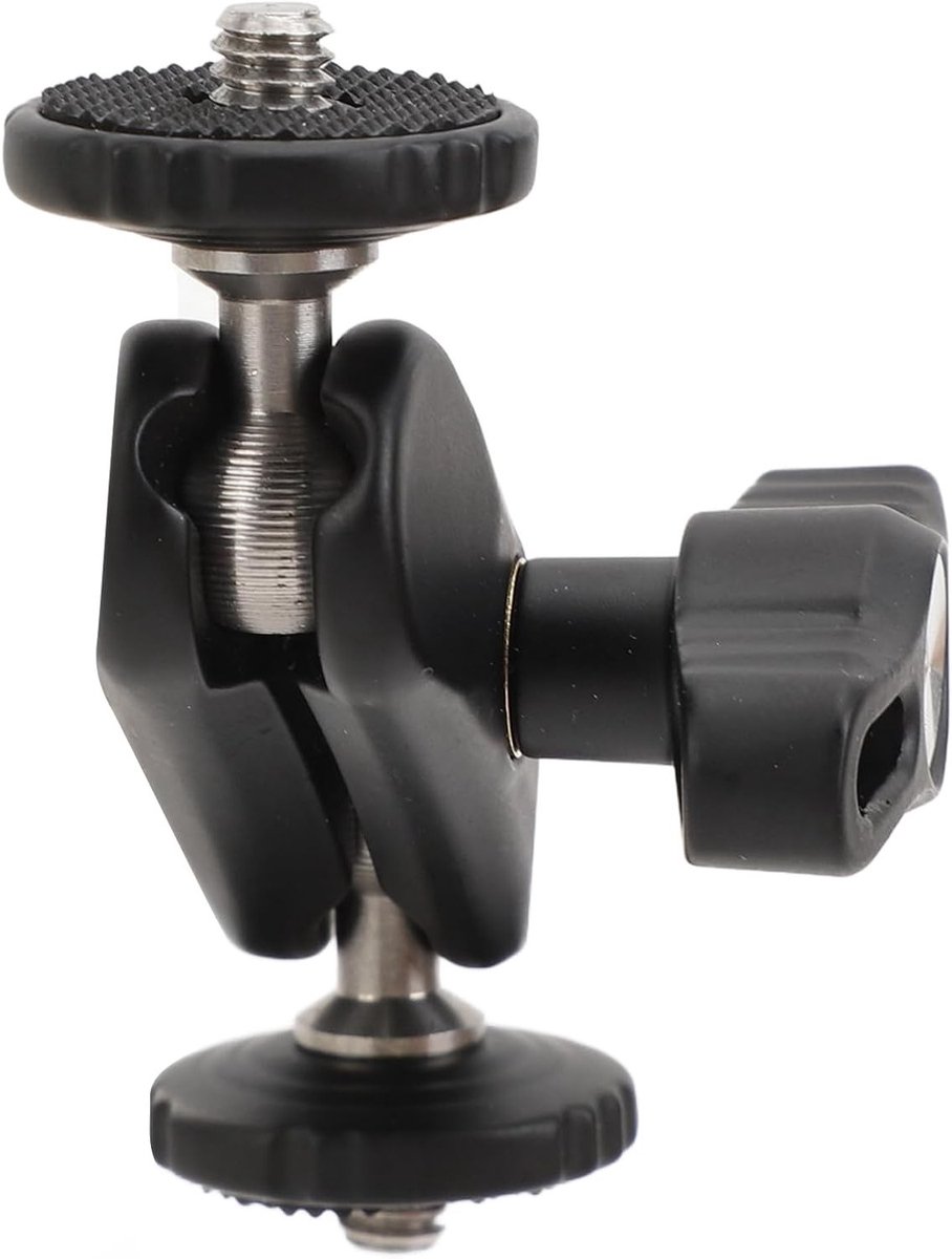 Verstelbare Arm voor Monitorverlichting en Camera, 360 Graden Rotatie, CNC Bewerkt, Ideaal voor Filmmakers en Fotografen, Lichtgewicht Aluminium, 82G