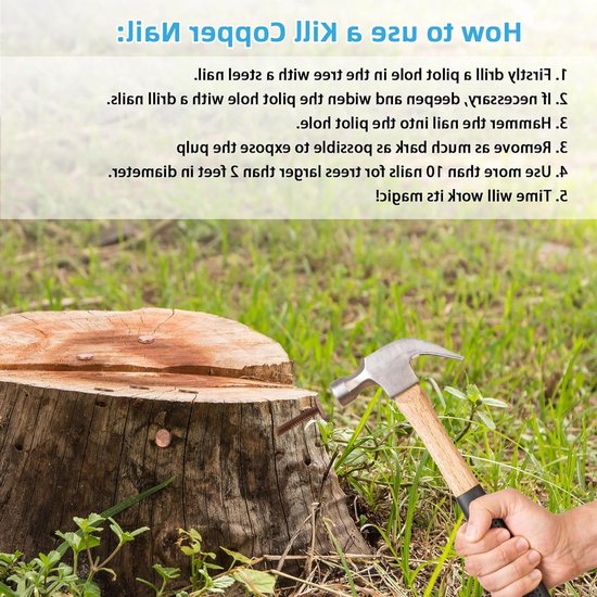 MTTProducts - Houtenstompverwijderaar - Koper - Sterke impactkracht - 89mm lang - Milieuvriendelijk - Bomen en struiken - Geschikt voor tuinieren van Mttproducts — afbeelding 4