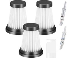 Drie HEPA-filters Geschikt voor MOOSOO K12/K12 Pro/K13 en Genius Invictus One 1.0 X7/2.0 stofzuigers; vervangingsonderdelen Geschikt voor huishoudelijke schoonmaak- en veegapparatuur.