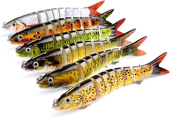 2 Stuks Bass Lures Set met Grote Haak - Vissen Accessoires voor Zeevisserij, Langzaam Zinkend Aas voor Forel en Zoetwatervissen, Geschikt voor Vissers, Willekeurige Kleur van Merkloos — afbeelding 4