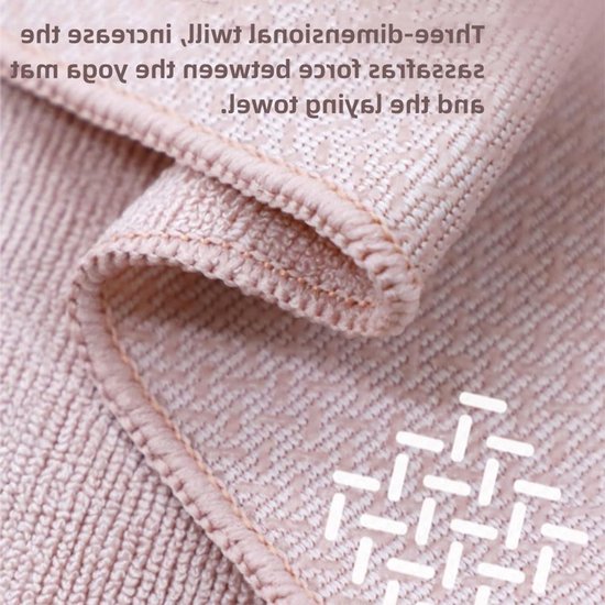 Ultra Zachte en Sneldrogende Yoga Handdoek - Antislip Fitness Mat Handdoek voor Hot Yoga en Oefeningen, Inclusief Draagtas en Absorberend Materiaal — afbeelding 3