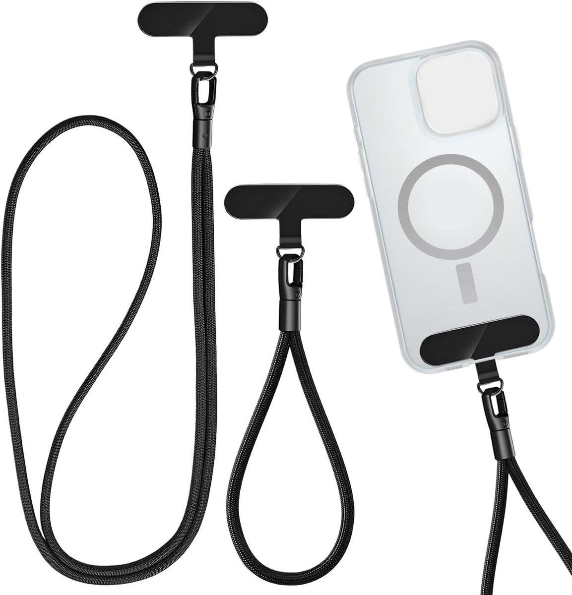 Telefoonkoord voor smartphone, handsfree gebruik, verstelbaar en duurzaam ontwerp