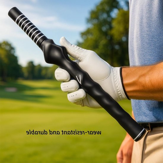 Shopcentral - Golf Grip Training - Swing Trainer - Verbeter je techniek - Zwart - Handige oefenhulp - Ideaal voor golfers - Rubber materiaal van Merkloos — afbeelding 5