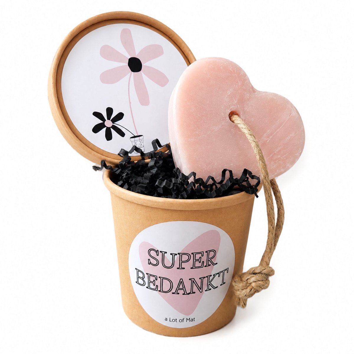 Super Bedankt Cadeau - Zeephartje in Potje met Bloemetjes - a Lot of Mat