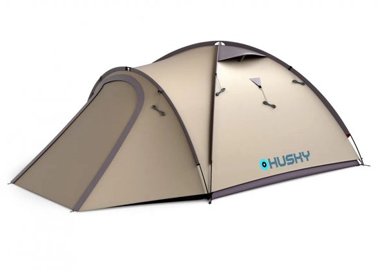 Husky Bizon 3 Plus - klassieke tent - 3 persoons - Licht Bruin van Husky — afbeelding 2