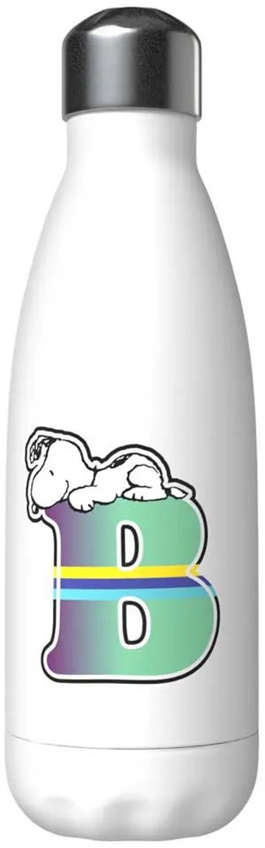 Snoopy Roestvrij Staal Gepersonaliseerde Fles Met De Letter B 550ml Wit Kinderen