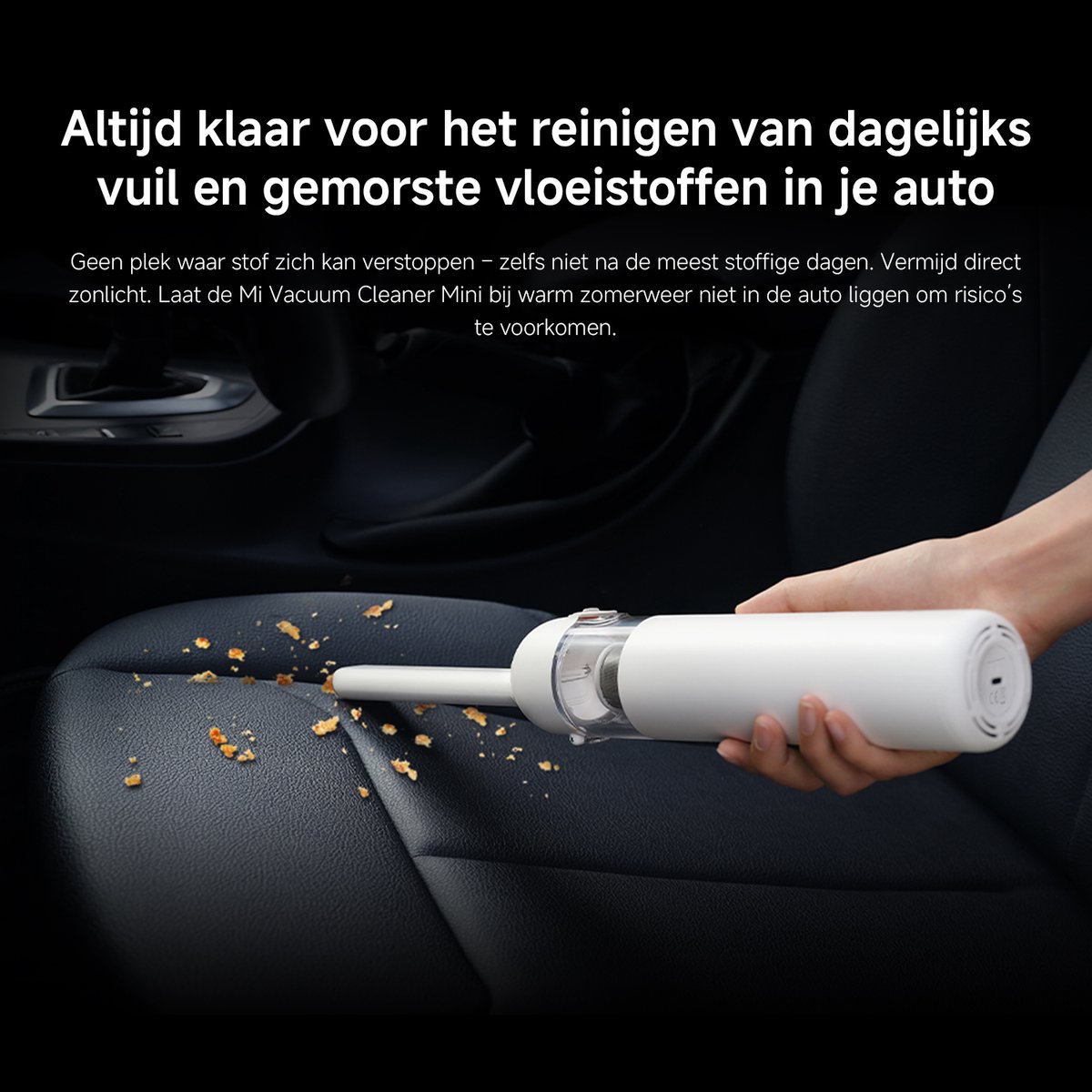 XIAOMI Mi Stofzuiger Mini Handstofzuiger Wit 6KPa 30min - afbeelding 2