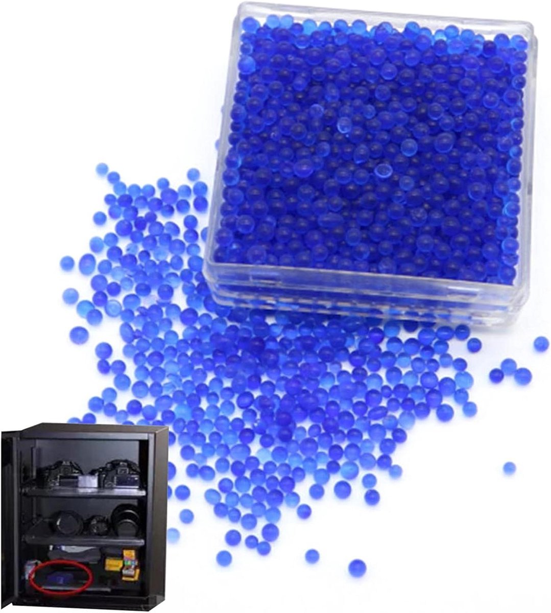 Indicatie Silicagel - Droogmiddel Pakketten - Vocht Absorberen - Herbruikbare Kralen - 65 Gram - Blauw