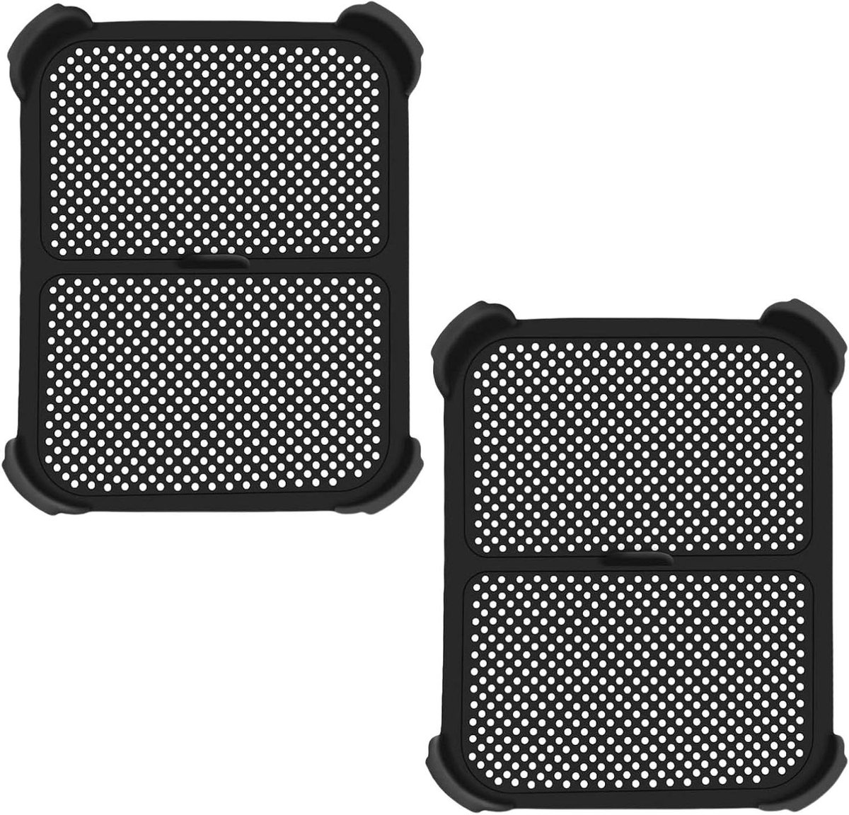Airfryer Spatscherm Olie Vanger Keuken Schoonhouden Hittebestendig Siliconen 2 Stuks Zwart