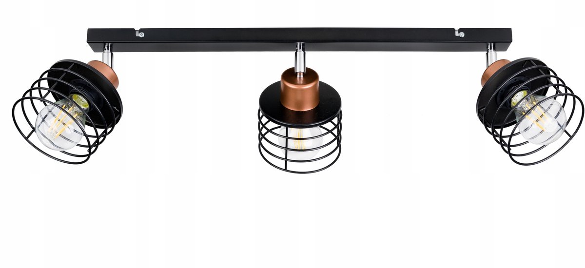 Plafondlamp met Veer & Gouden Accenten - 3xE27
