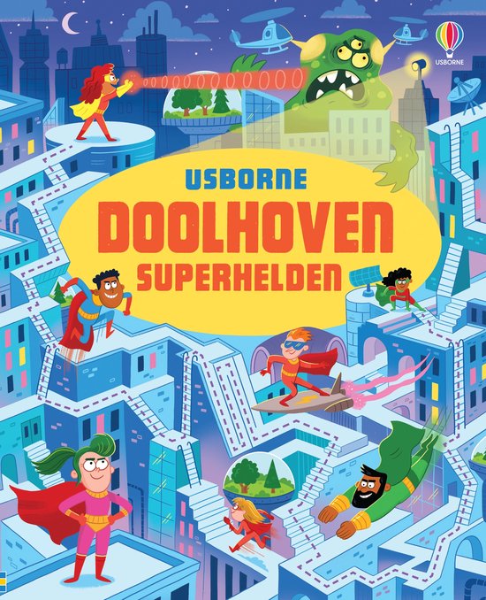 Doolhoven Usborne 1 - Superhelden - cover