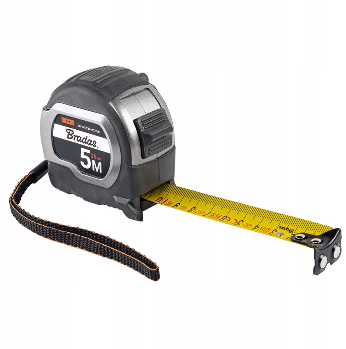 Bradas COAL Rolmaat 5m/25mm met Magneet & Riemclip