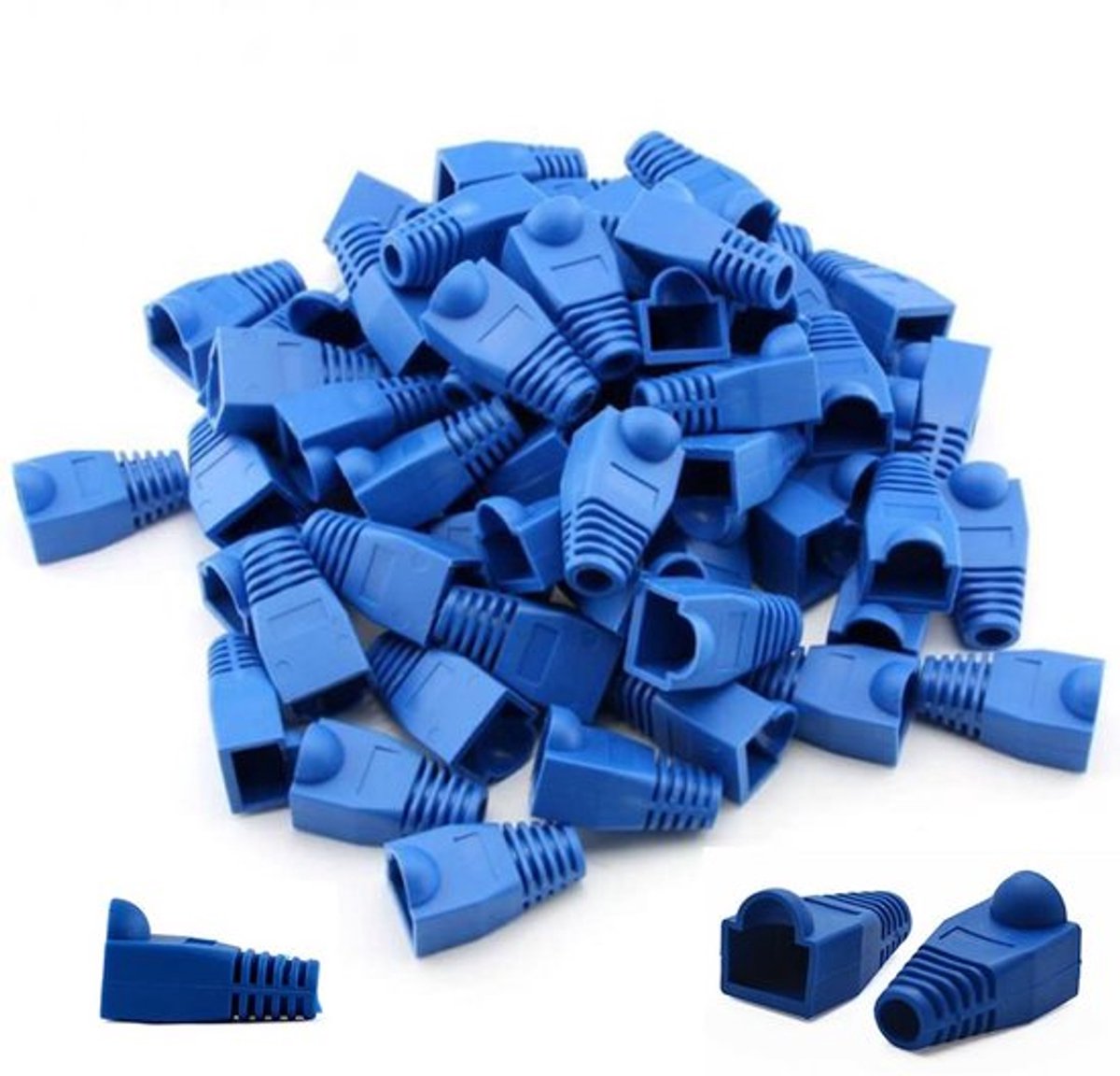 Allecto - Rj45 Kabel Cap Connector - Trekontlasting - Blauw