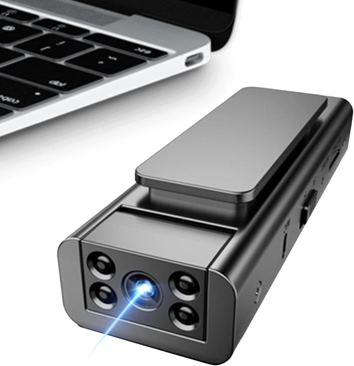 Mini Bodycam - Draagbare Camera - Avontuur Opnemen - Groothoeklens - 10 x 7 x 4 cm - Zwart