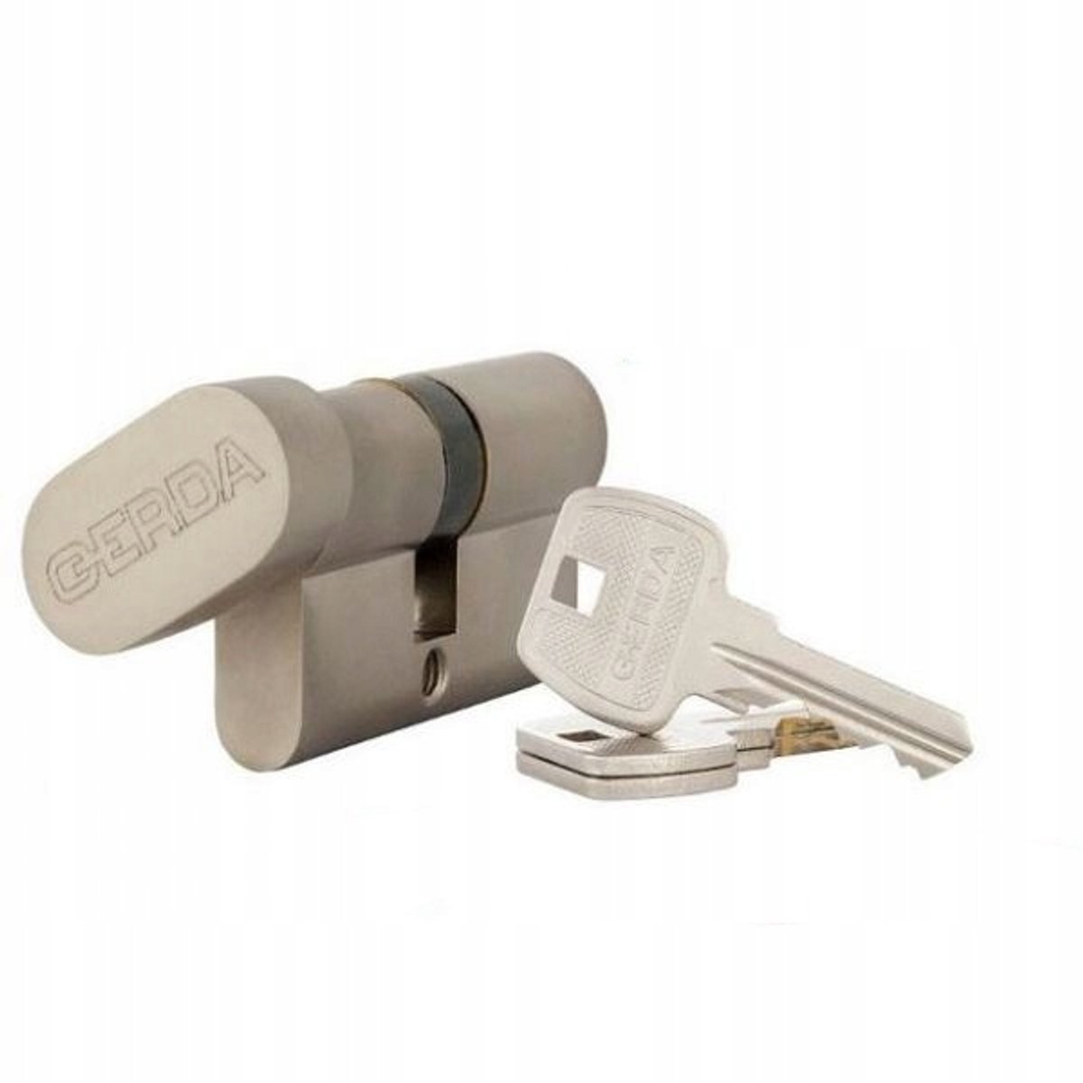 Gerda WK E1 Cilinder 40/35 Nikkel met Knop