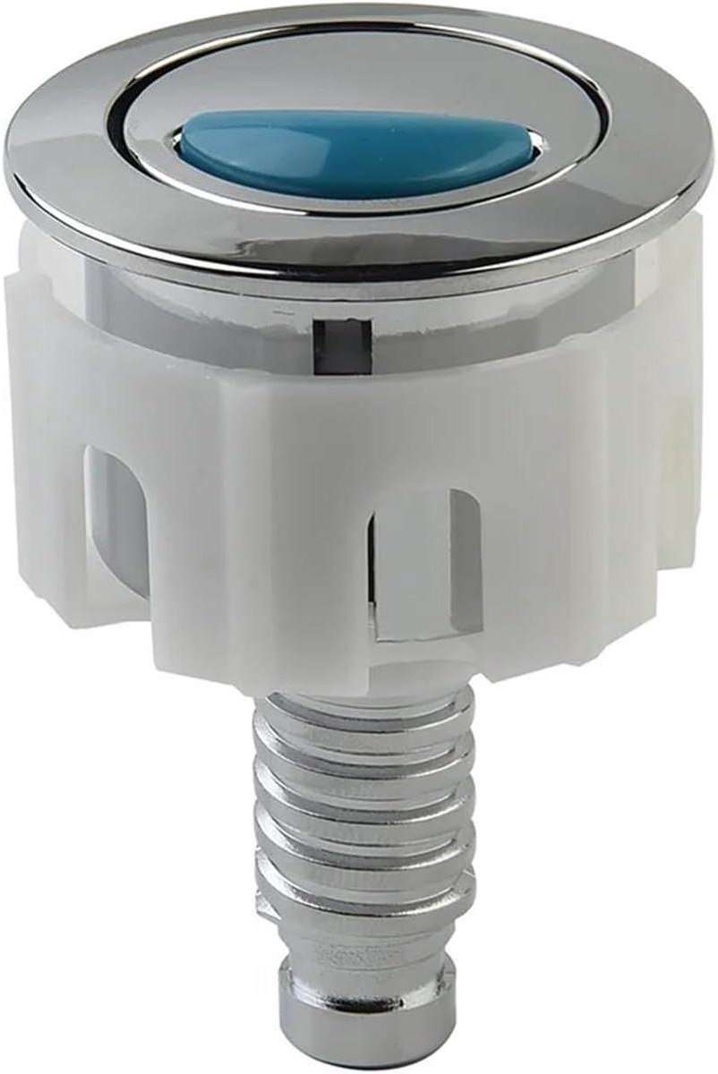Toilet Spoelknop - Cistern Schakelaar - Waterbesparend Spoelen - Dubbele Spoeling - 38-49mm Opening - Zilver