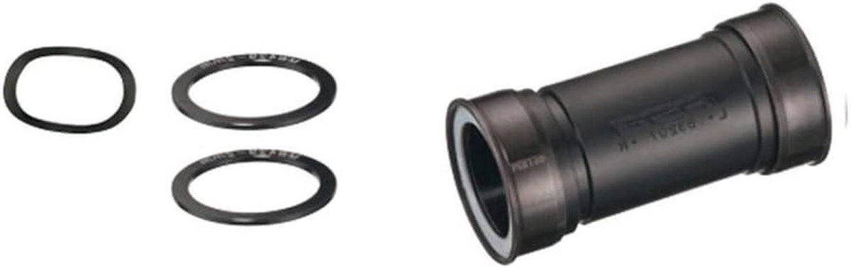 Trapas - Fietslager - Mountainbiken - Roestvrij staal - 30 mm/92x41 mm - Zwart