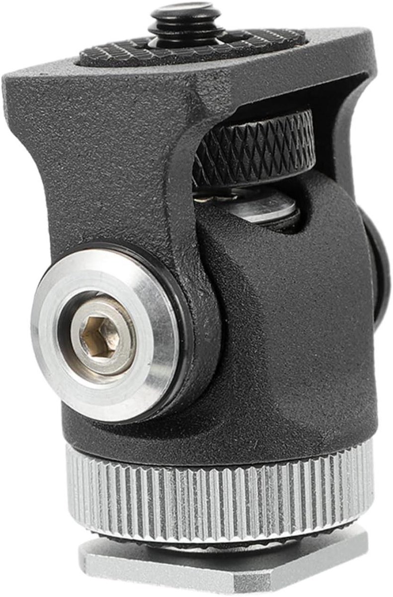 Mini Balhoofd - Camera Statief - Foto's Maken - Verstelbare Hoek - 45x33x25mm - Zwart