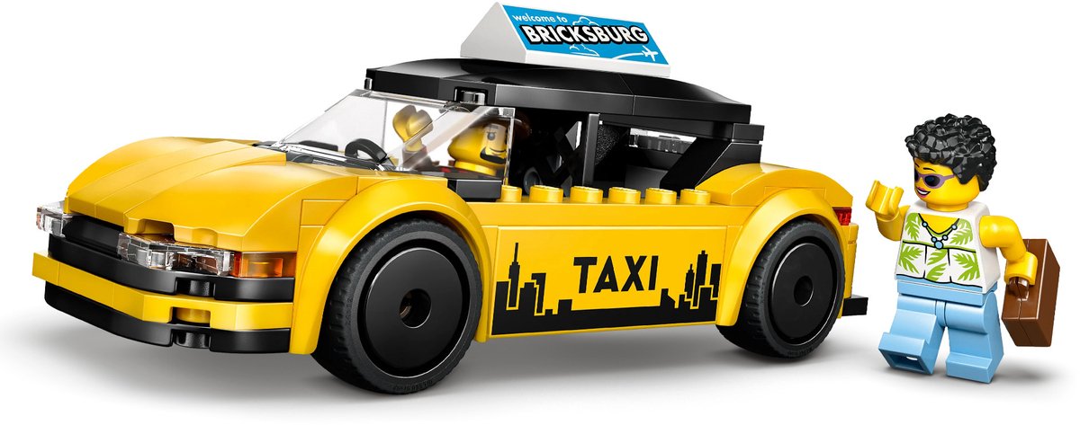 LEGO® City Gele Taxi - Modelautobouwset met 2 Minifiguren - Klassieke Speelgoedtaxi - 60487 — afbeelding 23