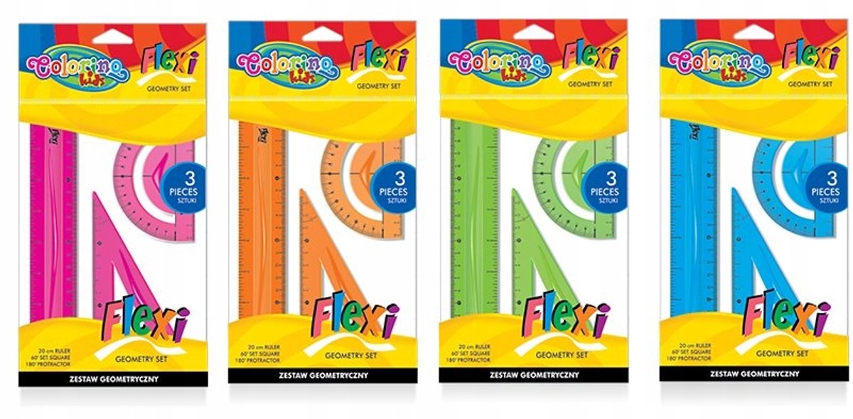 COLORINO Flexi Geometry Set 3 Delen 15 cm