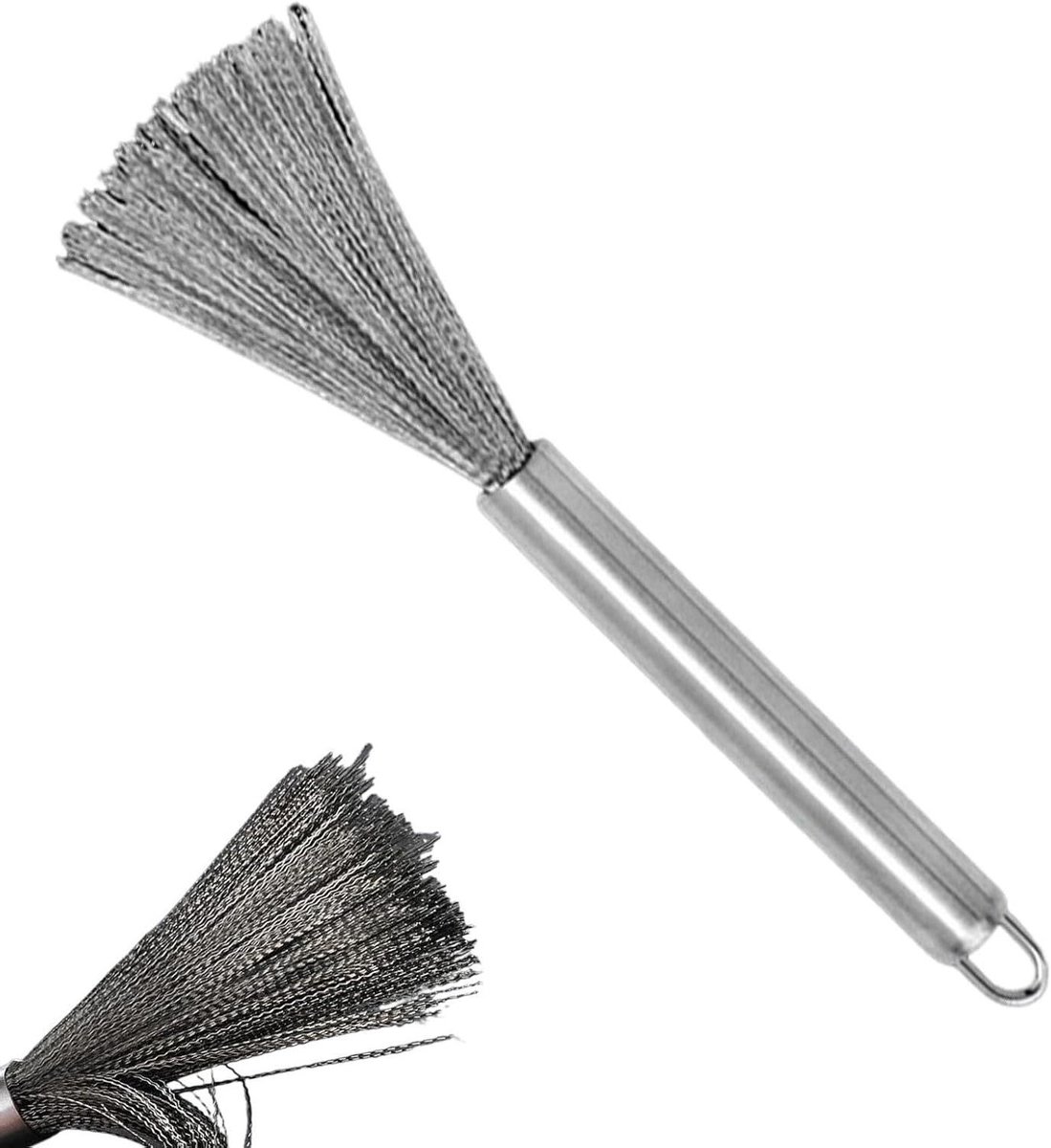 Metalen reiniger - Keukenborstel - Servies poetsen - Krasvrije reiniging - 22 cm lengte - Meerkleurig