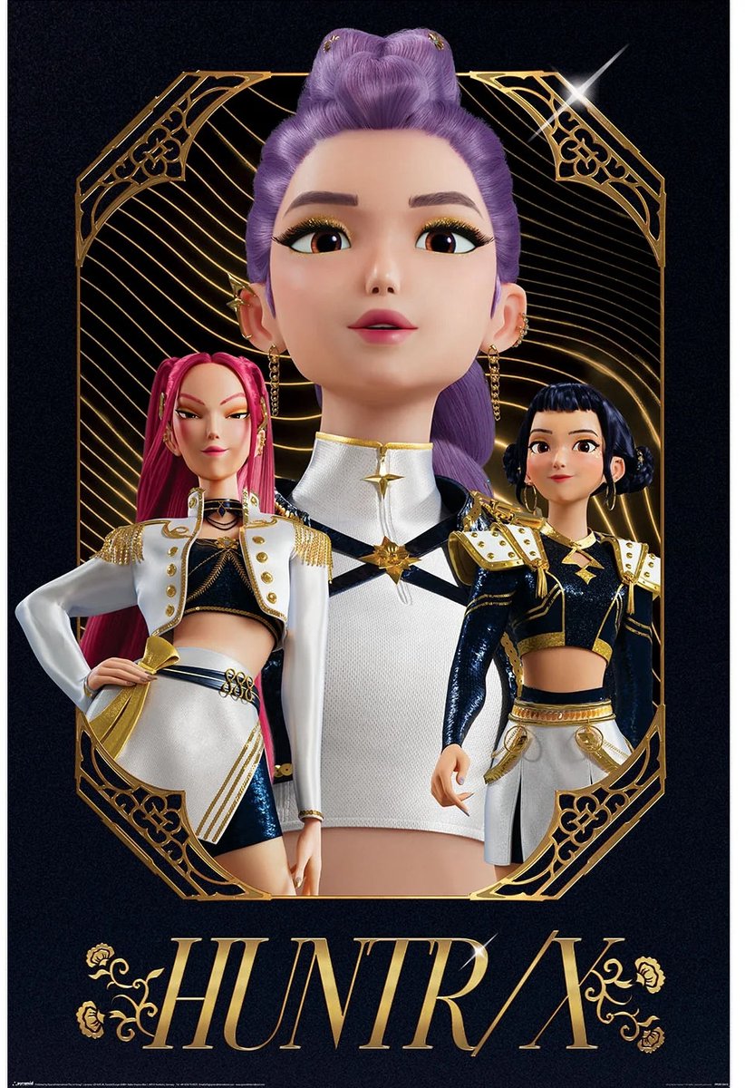 Posterpoint Kpop Demon Hunters poster - Huntrix - Mira - Zoey - Rumi - 61 x 91.5 cm Multi
