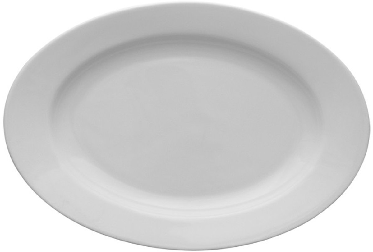 Lubiana Kaszub Hel Ovale Schaal 24 cm Wit Porselein