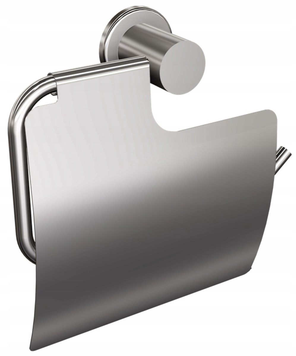 Chromen toiletrolhouder met kap - wandmontage