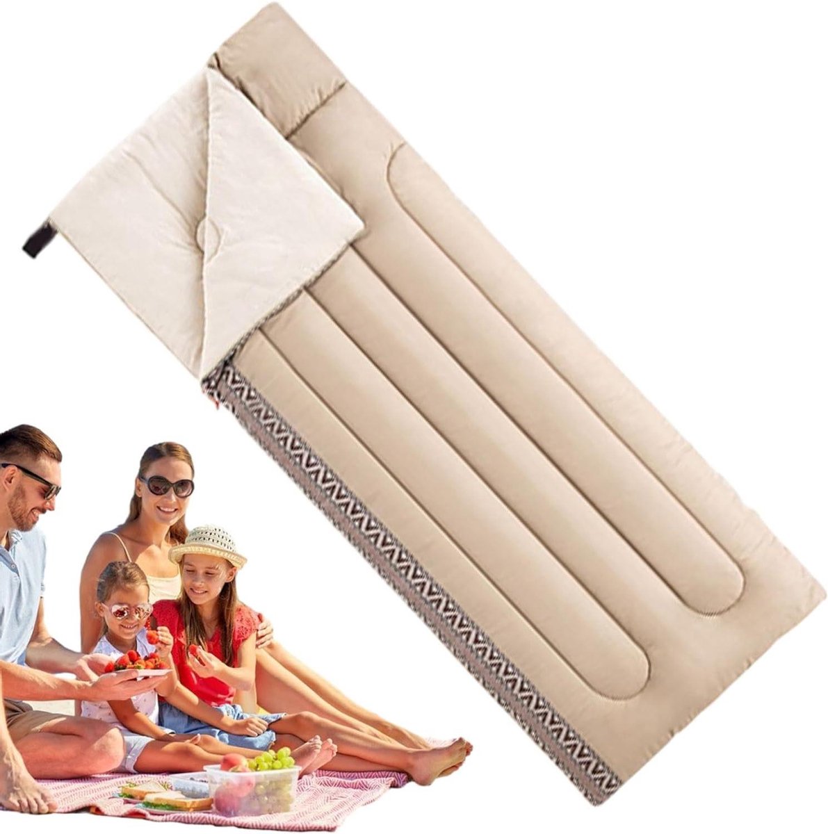 Kampeer Slaapzak - Outdoor Slaapzak - Kamperen en Hiken - Waterafstotend Materiaal - 190x75 cm - Blauw