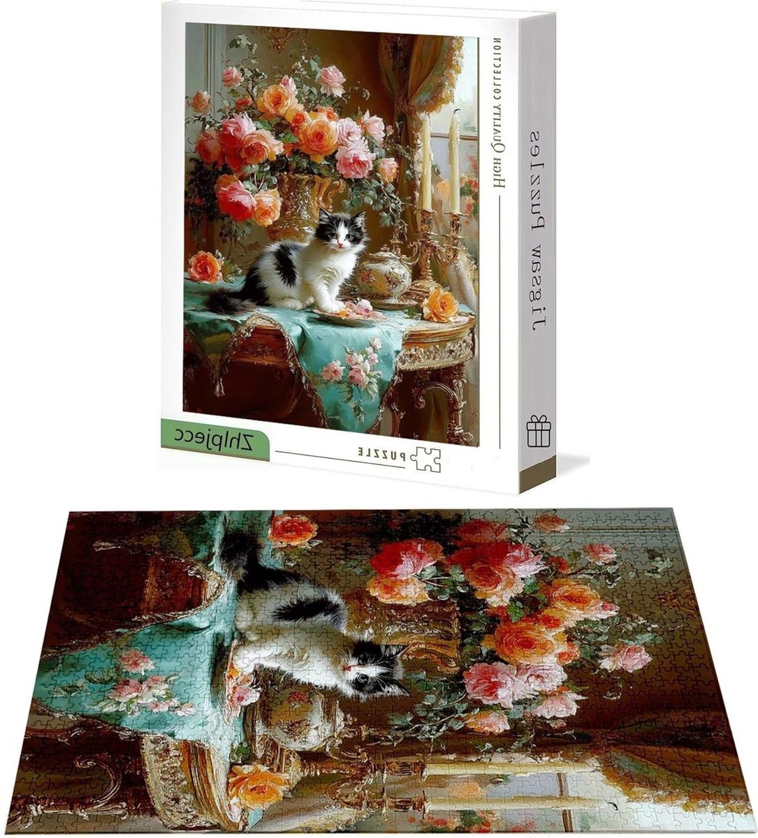 Houten Puzzel - Legpuzzel Volwassenen - Ontspanning Thuis - 5000 Stukjes - 156x105cm - Bloemen