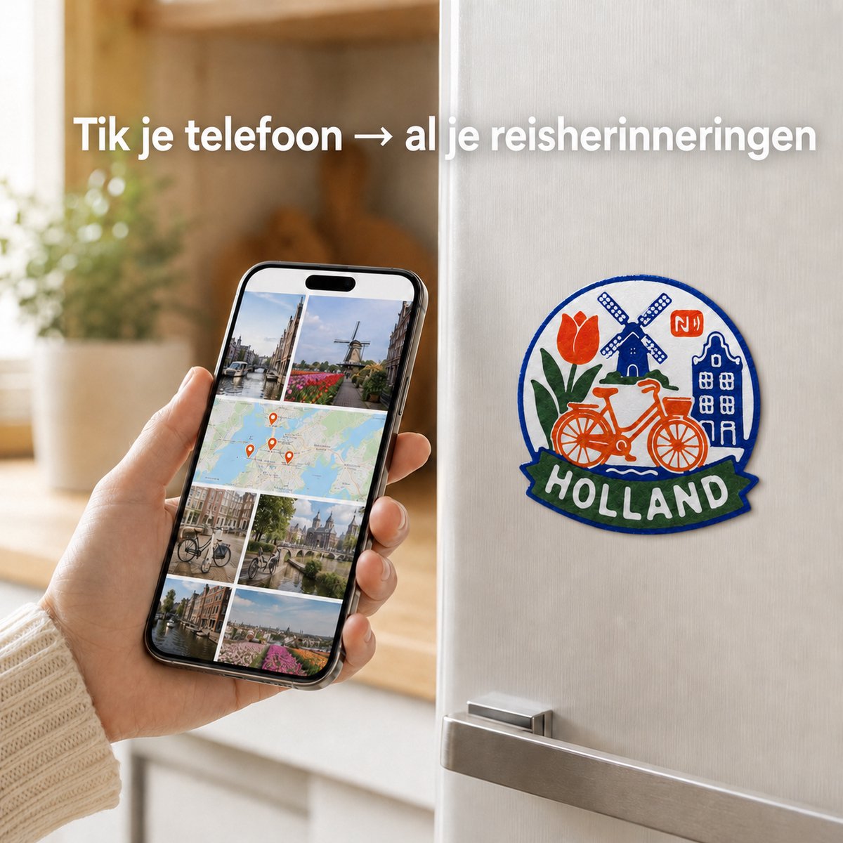 Tap3DX Holland Smart Magnet – 3D Koelkastmagneet Nederland Souvenir