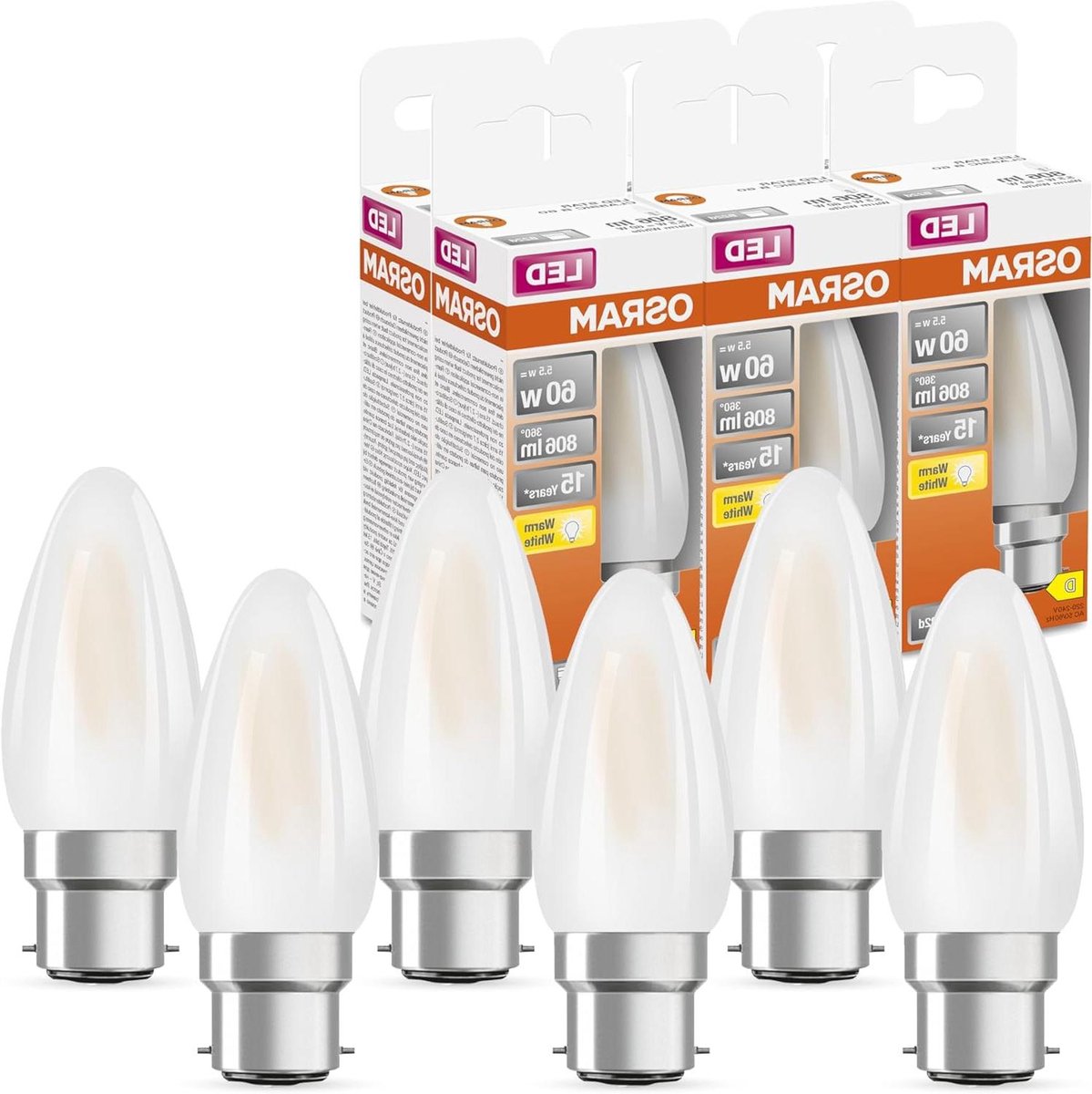LED Lampen - Standaard Gloeilampen - Huis Verlichten - Energiezuinig Model - 6 Stuks - Warm Wit