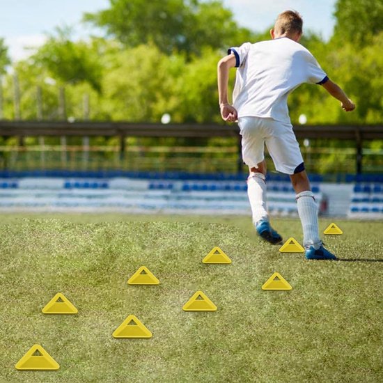 Voetbal Training Kegels - Marker Schijven - Agility Training - Duurzaam Flexibel PE - 6 Stuks - Donker Geel — afbeelding 3