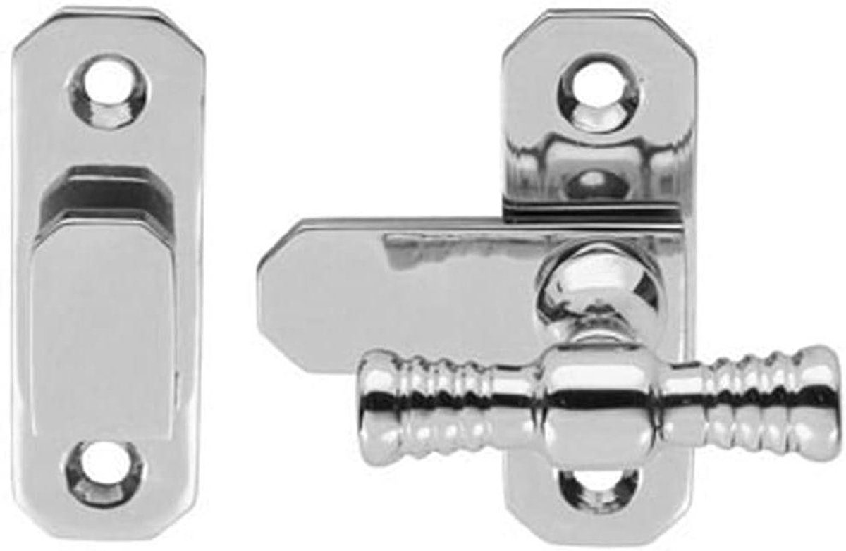 Raam T-greep - Kastdeurslot - Veilig Afsluiten - Afsluitbaar - 57 x 19mm - Chroom