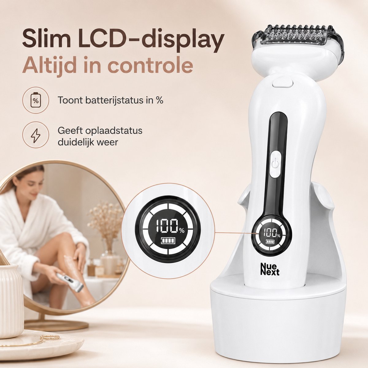 NueNext 3 in 1 Ladyshave Voor Vrouwen Gezicht - Oksels thumbnail 5