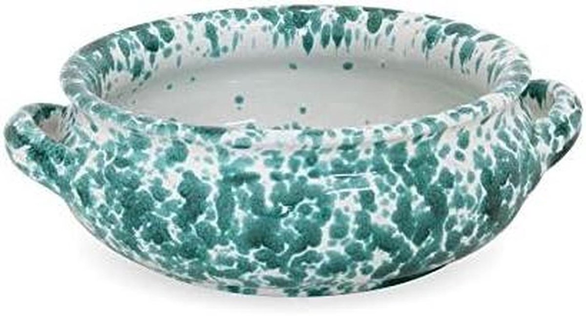 Keramische Gieter - Waterkan Planten - Planten Water Geven - 100% Made in Italy - 17 cm Diameter - Groen